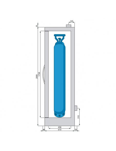 armoire-produits-chimique_Armoires De Sécurité 30 Minutes En 14470-2 Pour Bouteilles De Gaz - 2 Portes -7635bg_thumbnail_2