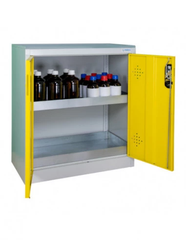 armoire-produits-chimique-Armoire De Sécurité Comptoir 2 Portes Jaunes - AZ110-1