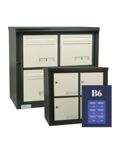 boites-aux-lettres-exterieures-Boite Aux Lettres Theta Double Entrée Inox Module B6 Ouverture Ptt-1